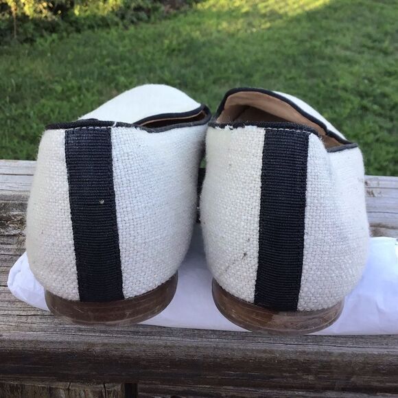 J. Crew White Fabric Flats Size 101/2 - Picture 5 of 10